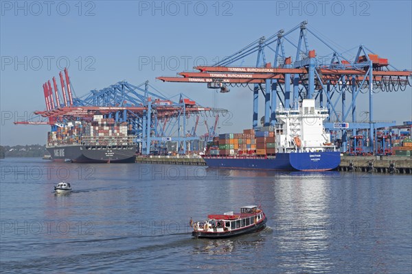 Cargo ships in port