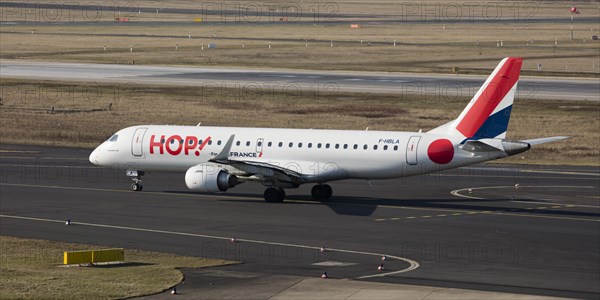 Aircraft Airfrance Embraer on Runway