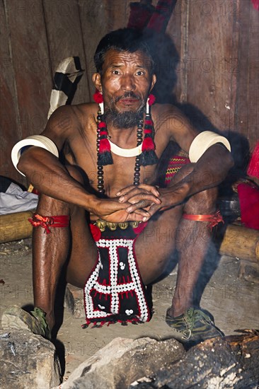 Naga tribal man in traditional outfit