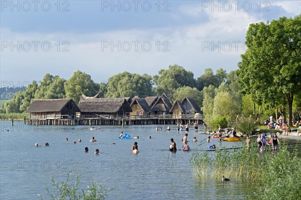 Bathers in Lake Constance