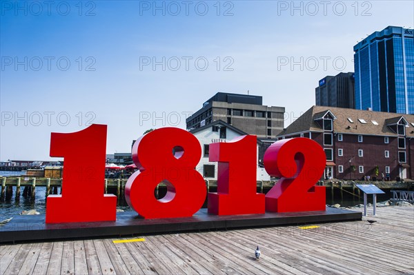 Sign for 1812 when war was declared on the Halifax Waterfront