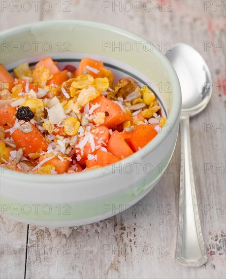 Fruit salad with papaya