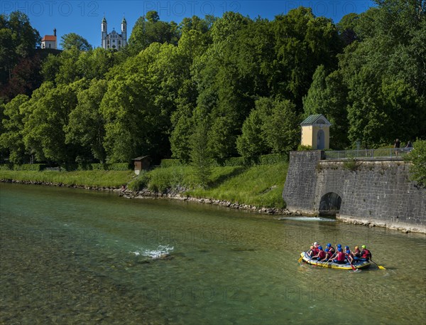 Rafting on the river Isar