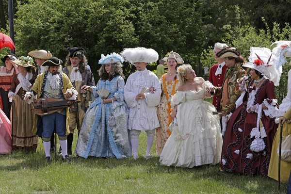 Baroque Festival with festively dressed people