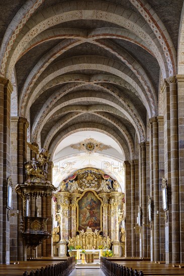 Pulpit and high altar