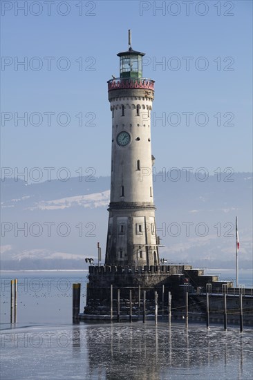 Harbor entrance in winter