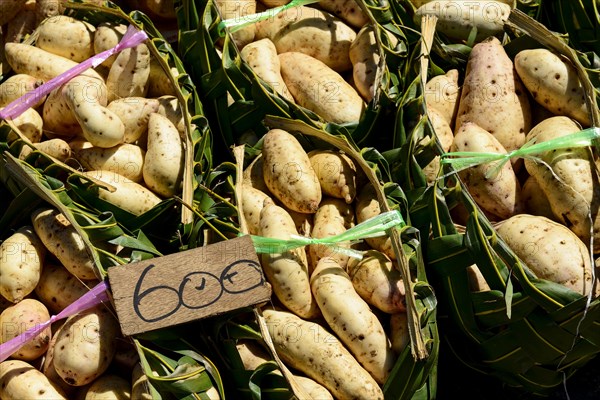 Potatoes on the market in Port Vila