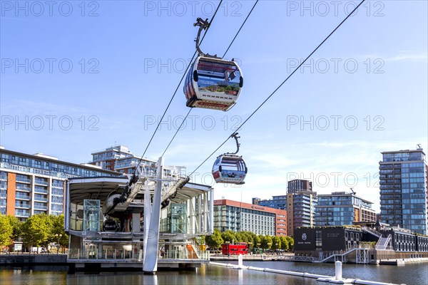 Emirates Air Line cable car across the Thames