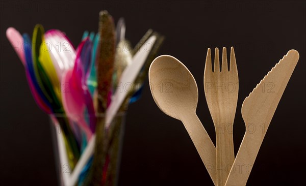 Disposable wooden cutlery