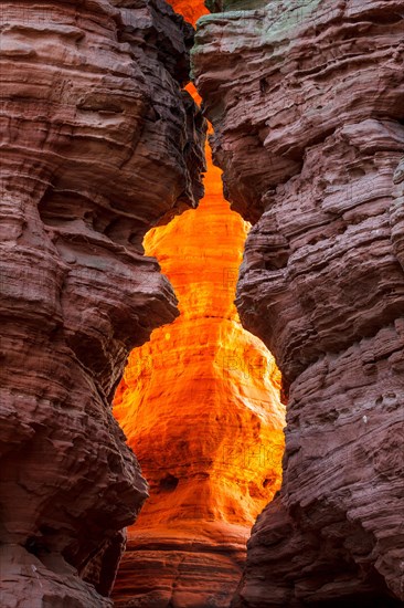 Altschlossfelsen glowing orange-red through the inciding sun