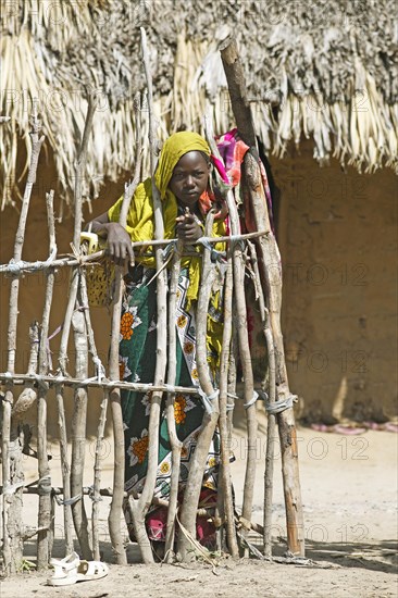 Woman at fence