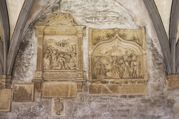 Relief in the cloister of St. Viktor's Cathedral