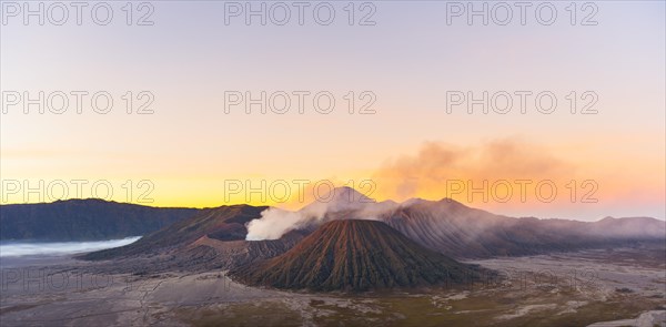 Smoking volcano Gunung Bromo