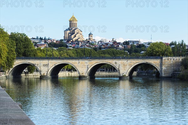 Chughureti or Saarbrucken bridge over Mtkvari river