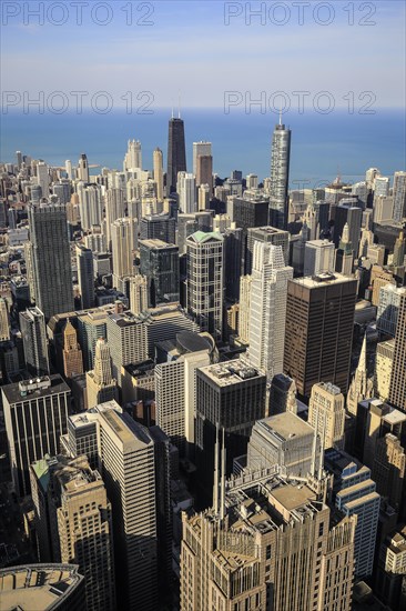 Skyline in front of Lake Michigan