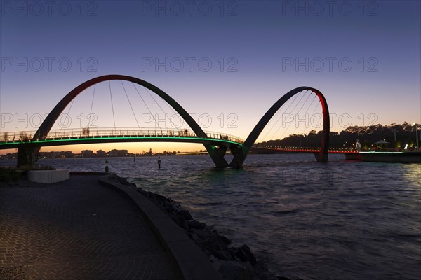 Foot bridge at dusk