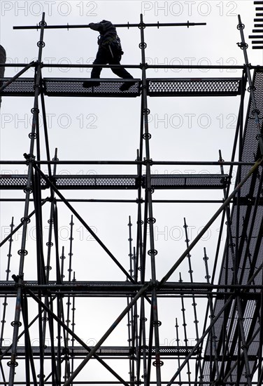 Scaffolders at work