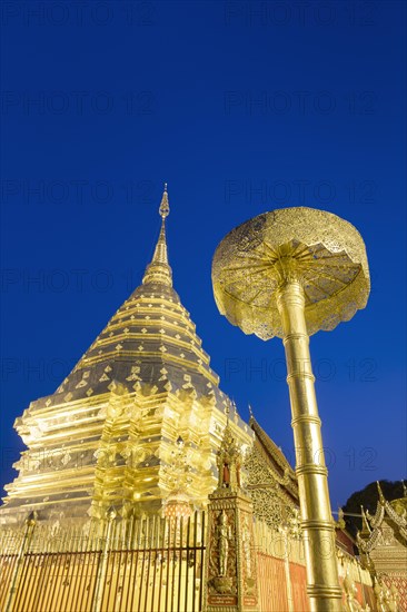 Wat Phra That Doi Suthep temple at dusk