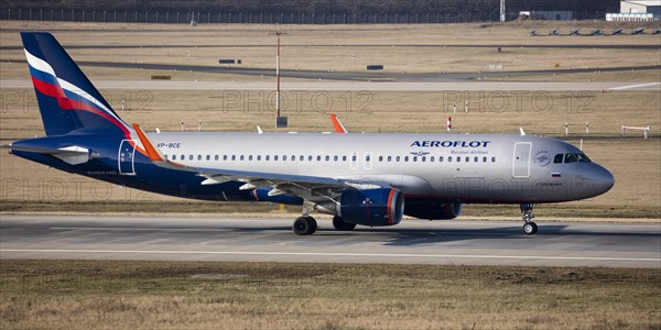 Aircraft Aeroflot Russian Airlines on Runway