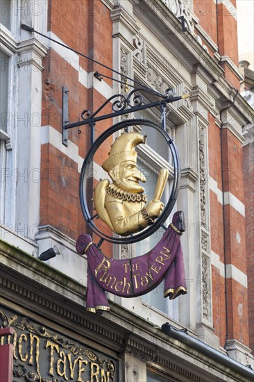 The punch tavern pub sign