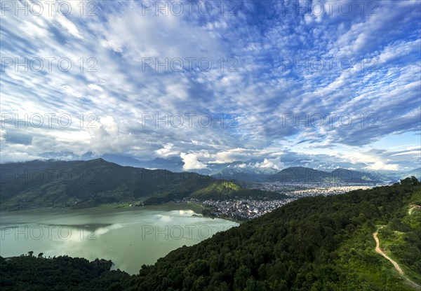 View on the city and the Phewa Lake