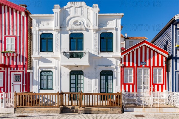 Colorful houses in Costa Nova