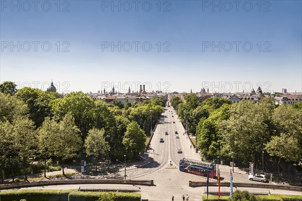 View from the Maximilianeum on Maximilianstrasse and downtown