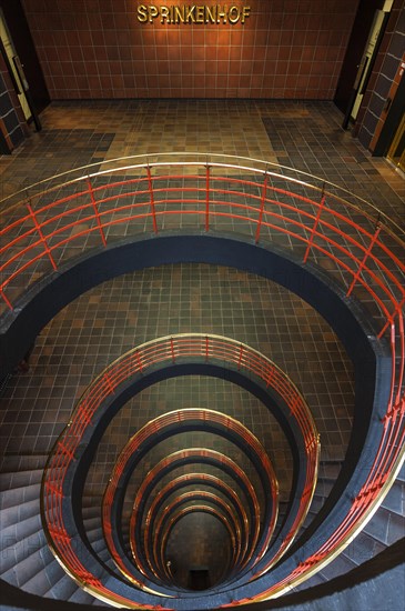 Round staircase in Kontor building Sprinkenhof