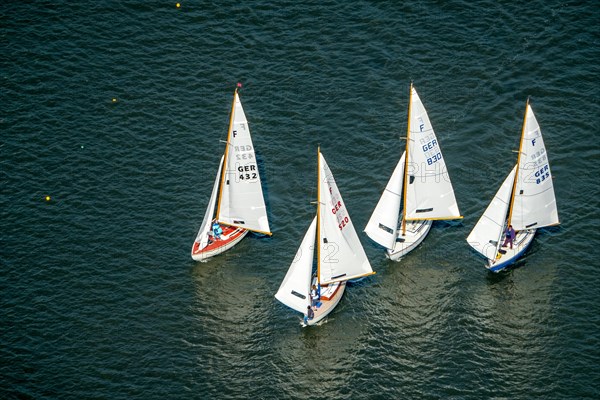 Sailing regatta on Lake Baldeney
