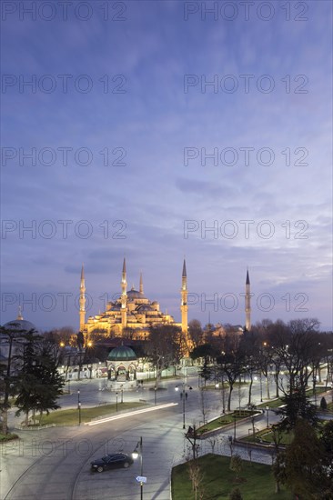 Blue Mosque at night