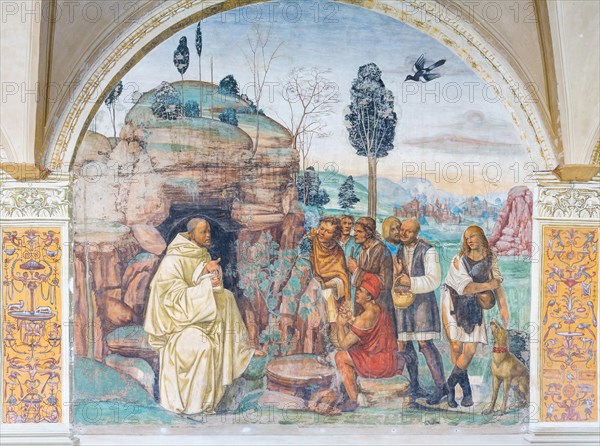 Fresco of Benedict Instructs the Peasants by Sodoma