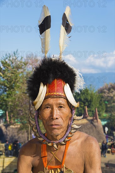 Naga tribal man in traditional outfit