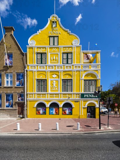 Historic buildings in Dutch-Caribbean colonial style