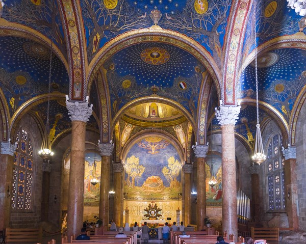 Interior decorated with frescoes