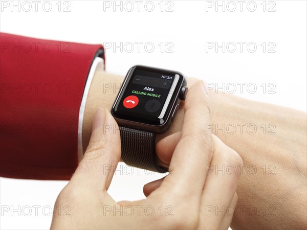 Woman hand with Apple Watch