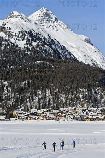 Cross-country skier in the cross-country ski run