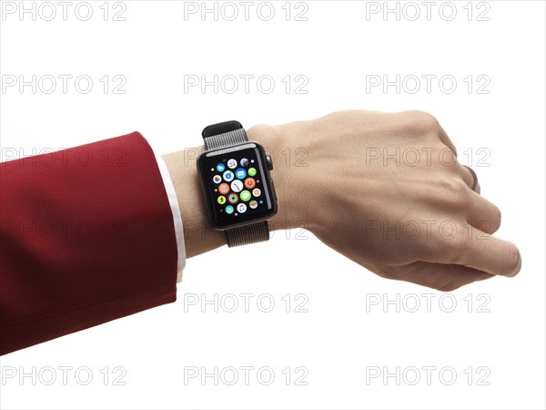 Woman hand with Apple Watch