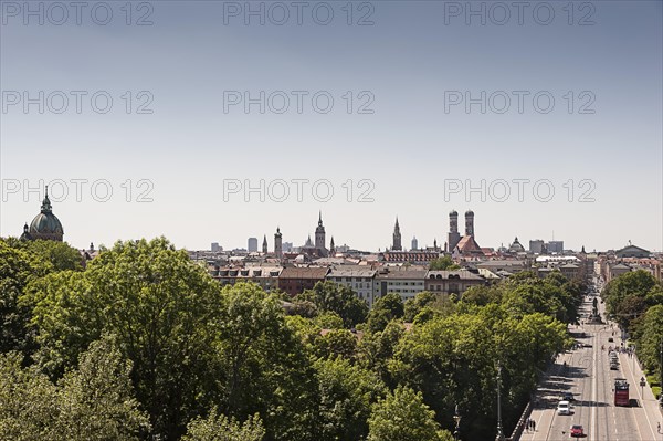 View from the Maximilianeum on Maximilianstrasse and downtown