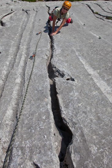 Woman climbing