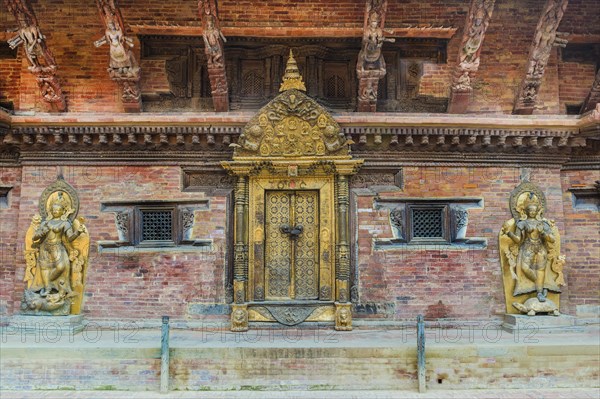 Ganga river Goddess statue on both sides of the Golden Doorway