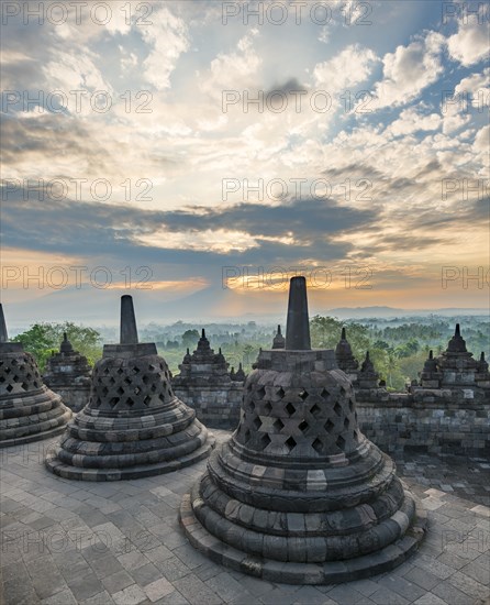 Borobudur Temple at sunrise