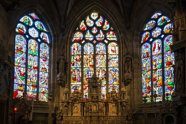 Coloured stained glass windows