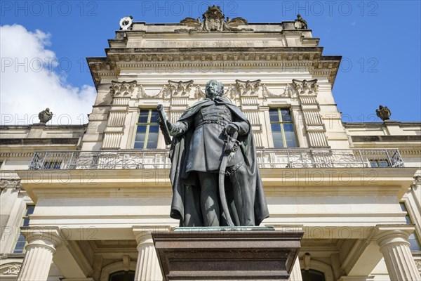 Palace with statue of Friedrich Franz I