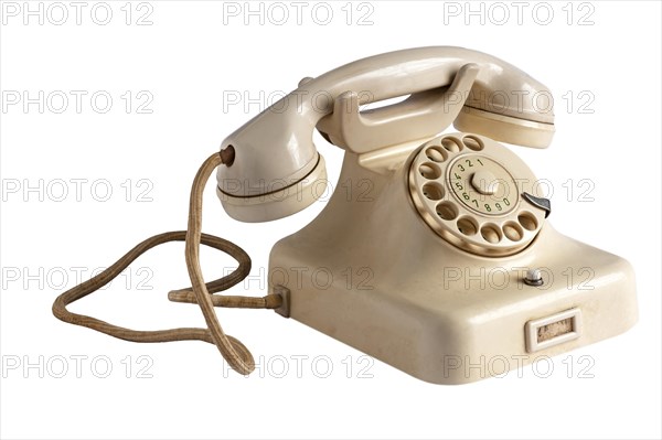 White bakelite phone