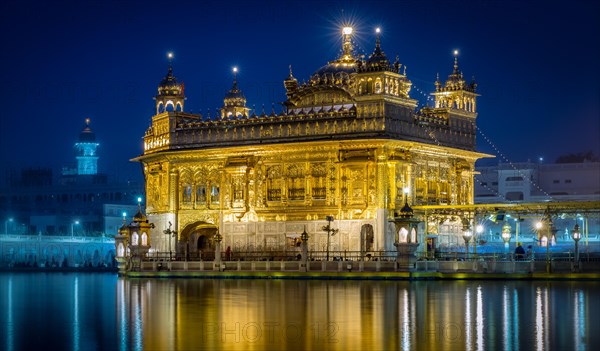 Illuminated golden temple