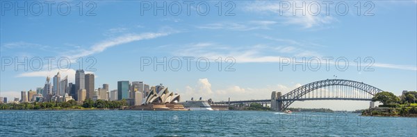 View of Sydney with Opera House and Harbor Bridge