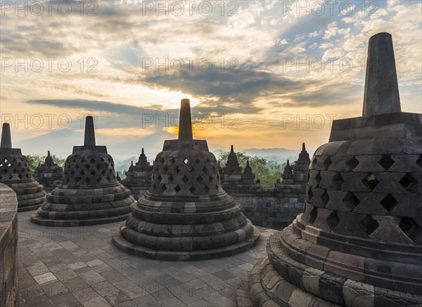 Borobudur Temple at sunrise