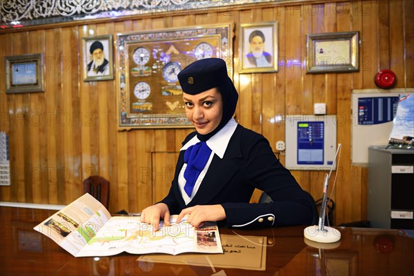 Receptionist at the hotel