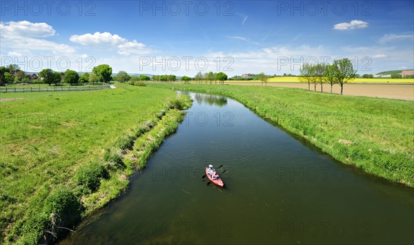 Canoe on the River Unstrut
