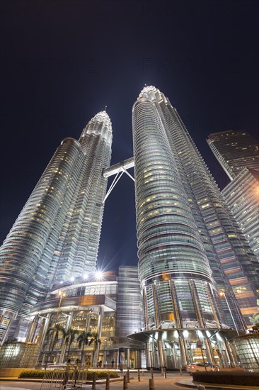 Petronas twin towers at dusk